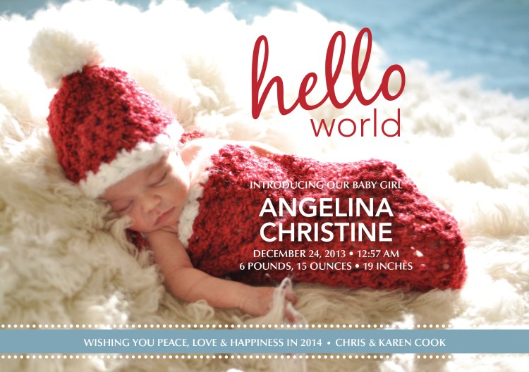 Angelina Birth Announcement